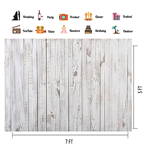 Fondo fotográfico de madera vintage 7x5ft CHAIYA miniatura 6