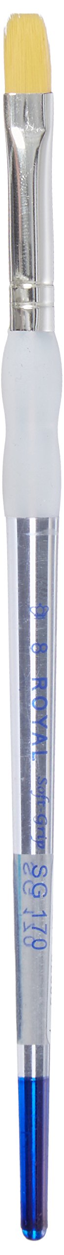 Omnia Clear Royal Soft-Grip Series Sg170 Gold Taklon Filbert (Size 8)