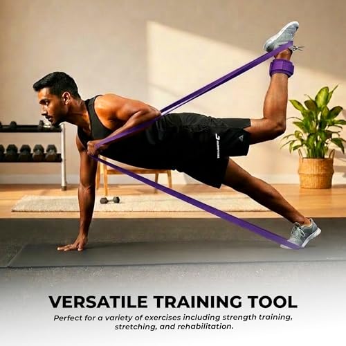 Image of Resistance Bands Set of 2 (Extra Light & Heavy), Pull Up Bands for Unisex, Exercise Bands for Strength Training,Home Workout,Gym Fitness,Stretching,Mobility,Yoga,Crossfit&Physical Therapy