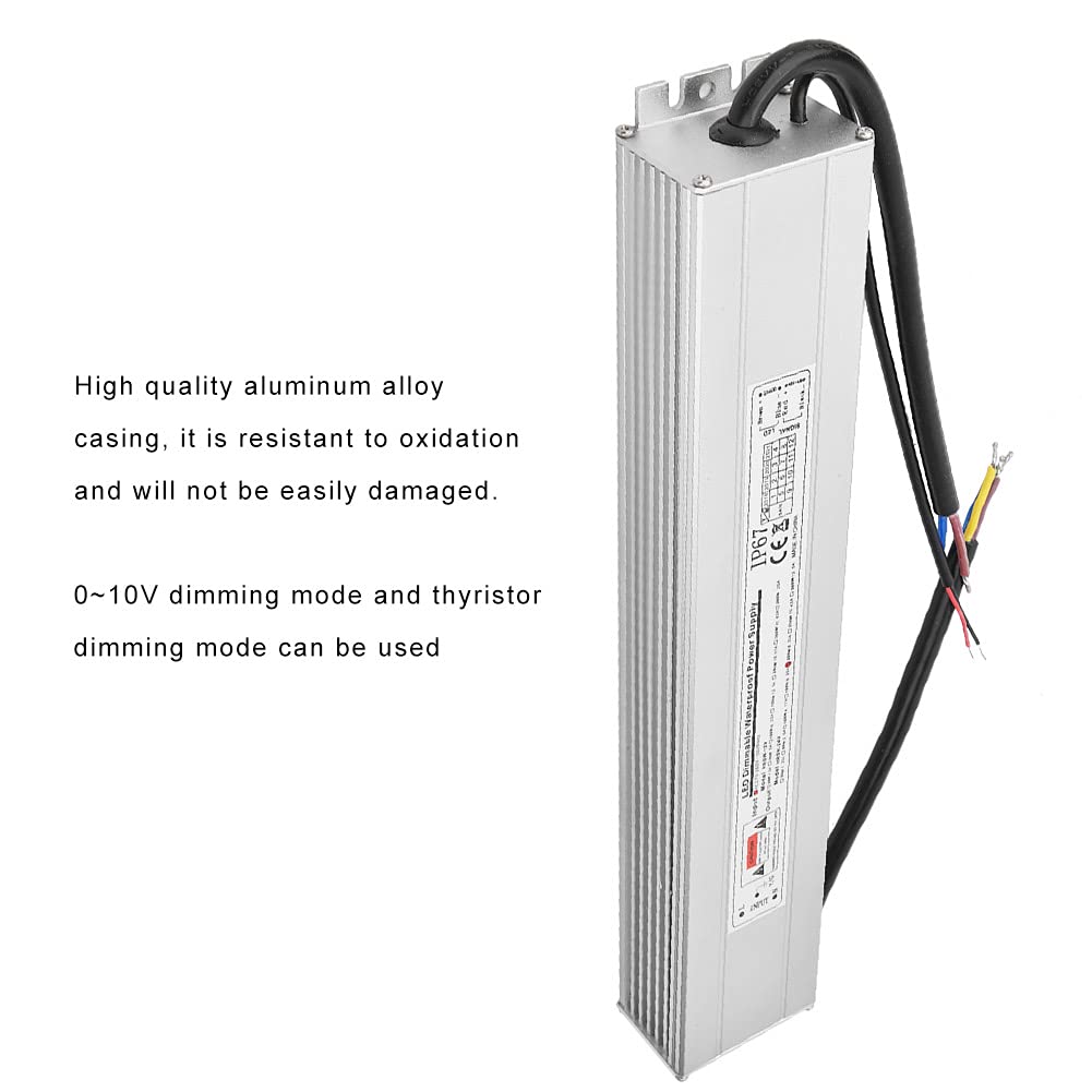 ViaGasaFamido Alimentatore Dimmerabile, Trasformatore Interamente in Rame, Alimentatore da 200 W 24 V con Classificazione IP67 per Luci LED e Strisce Luminose