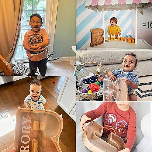 Cingc Salvadanaio in legno, lettere personalizzate...