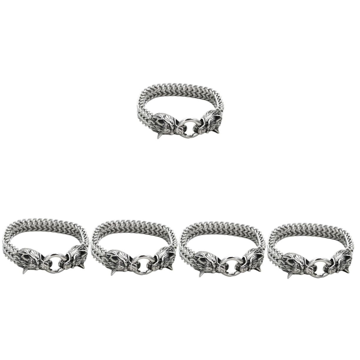 Lot De 5 Bracelets Élégants En Métal Pour Homme Design Tendance Pour Les Fêtes Sur La Plage Et Quotidien
