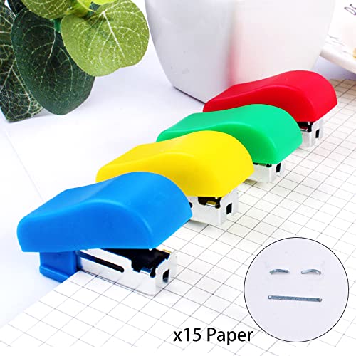 Myubwtf Mini Stapler, Children Desktop Stapler, Simple And Convenient Stapler，15 Sheet Capacity & No.10 Staples & Built-In Staple Remover #TOP1
