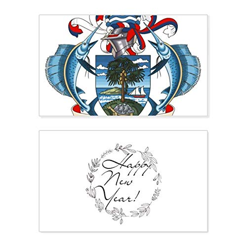 Tarjeta conmemorativa de Seychelles: el regalo de Año Nuevo con diseño africano