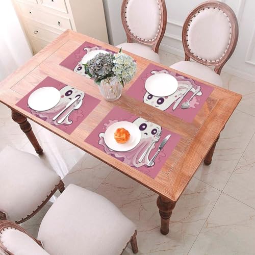 Sets de table fantôme flottant lot de 4 protecteurs de table lavables - 6