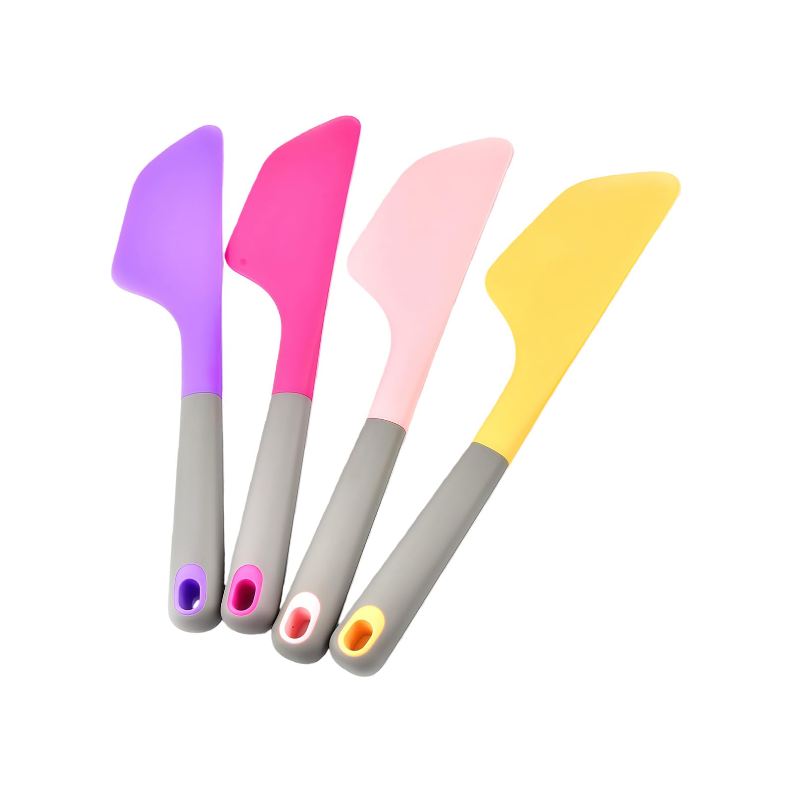 4 spatole in silicone resistenti alle alte temperature per decorare torte utensili da cucina versatili design ergonomico riduce l'affaticamento della mano spatola lavabile in lavastoviglie