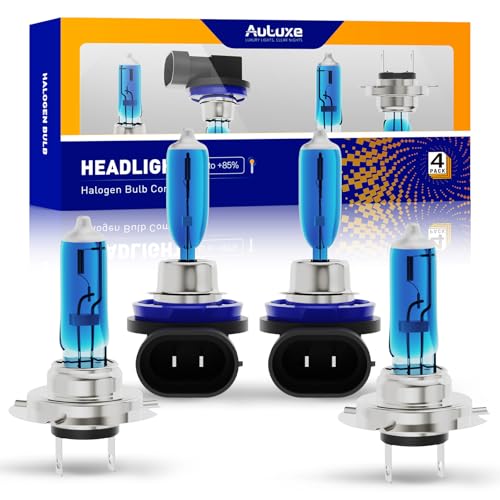 Image of Compatible with Chevrolet Traverse 2013 2014 2015 2016 2017 2018 Halogen Headlight Bulb Combo - 185% Brighter 5000K White High /Low Beam, Plug and Play, 4-Pack