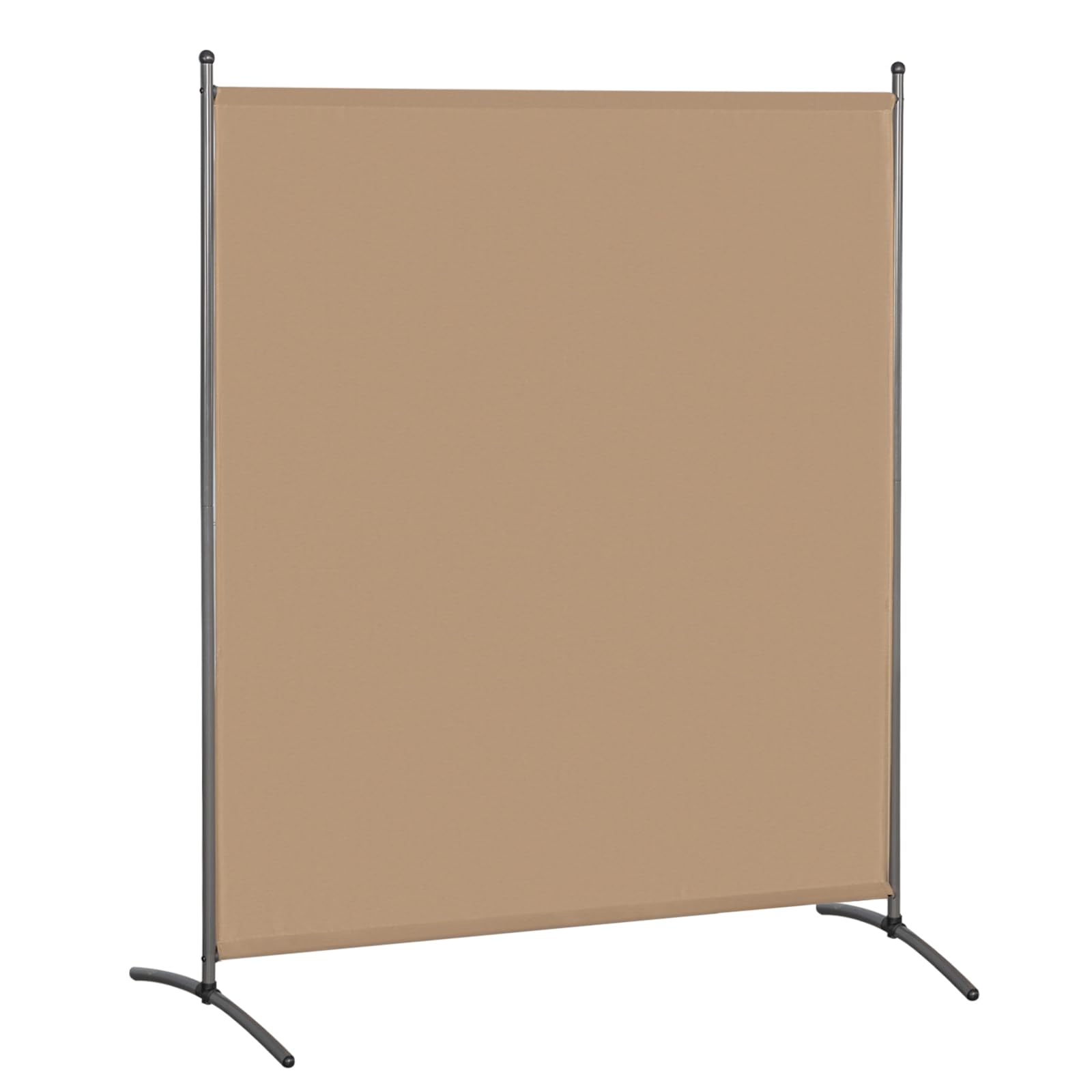Angel Living 1 Panel Room Divider, Privacy Screen Composed of Polyester Fabric and Sturdy Iron Frame, Freestanding Room Partitions for Office Bedroom Study 162 x 50 x 180cm (Mocha)