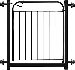Portão Grade Pet Cães 69 cm Altura, Ajustável 68 a 73 cm e 78 a 83 cm com Extensor, Açomix, Preto
