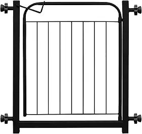 Portão Grade Pet Cães 69 cm Altura, Ajustável 68 a 73 cm e 78 a 83 cm com Extensor, Açomix, Preto