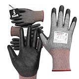 Covent AC(E) PU Arbeitshandschuhe Herren Gr 8 (3-er Set) – Montagehandschuhe Kategorie II – EN388 4X43E – Bauhandschuhe für Metallbauer, Glasverarbeiter und Industriearbeiter