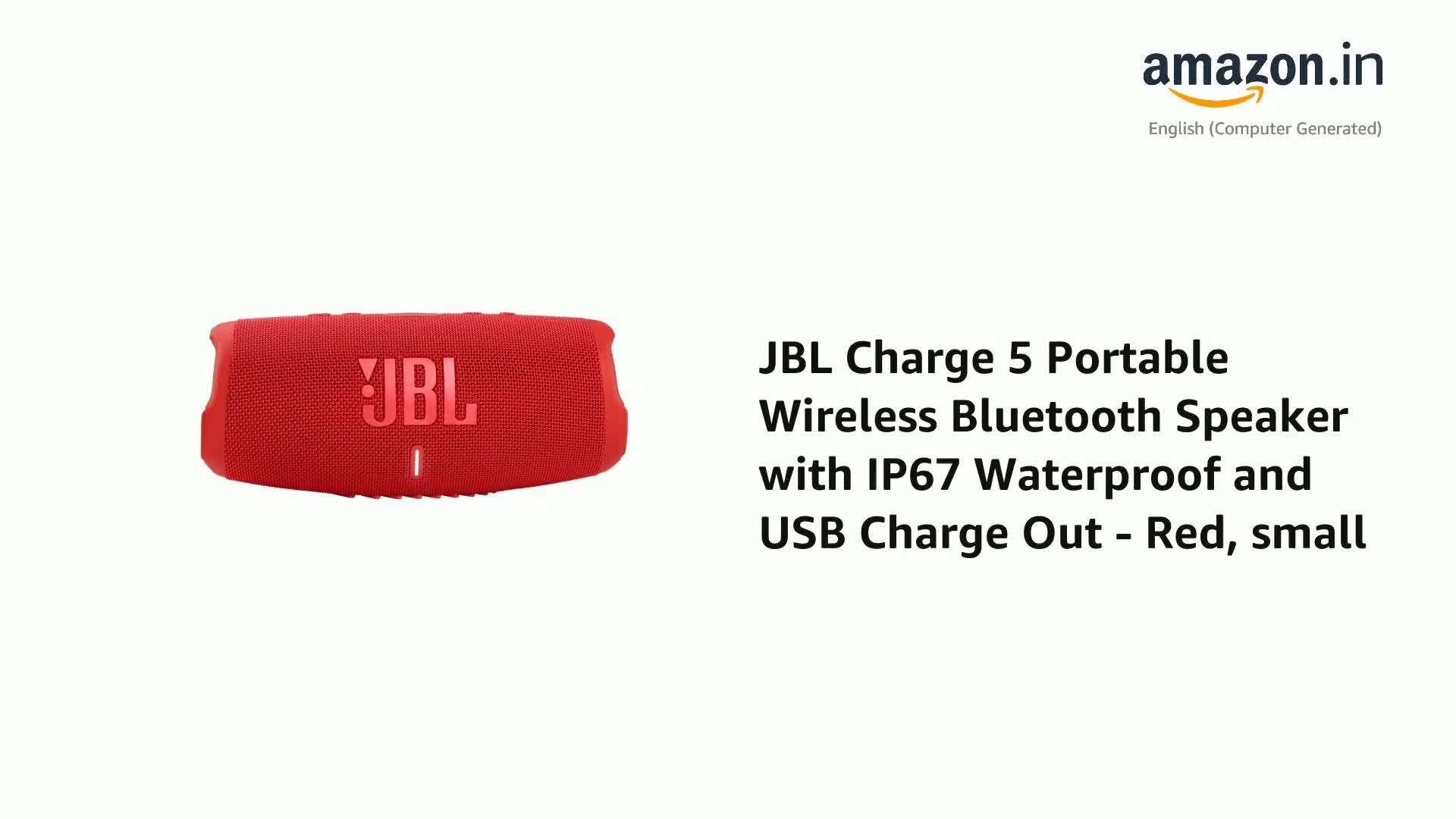 JBL Charge 5 Portable Wireless Bluetooth Speaker with IP67