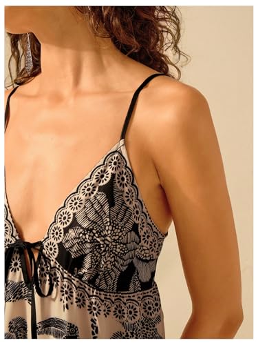Image of SHENHE Women's Summer Tropical Maxi Sundress Tiered Ruffle Hem Spaghetti Strap Boho Dresses