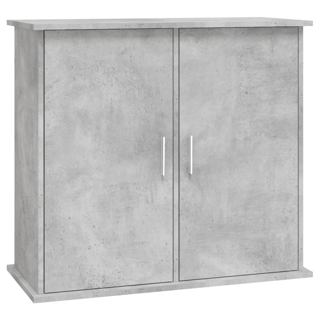 Homgoday Support pour Aquarium en Bois Multicouche Gris en Cément pour la Maison, Intérieur Extérieur Salon Chambre à Coucher, Dimensions : 81x36x73 cm