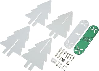 DIY Circuit Tree Assemble Kit, USB Powered Decorative Electronic Christmas Tree Kit Gradient Light Romantic for Soldering Practice for Teens(Green)