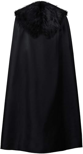 Miniatura 2 de AMNPOLEN Jon Snow Knights - Disfraz de caballeros para adultos, hombres, tronos, Halloween, cosplay, medieval, color negro, de poliuretano, para