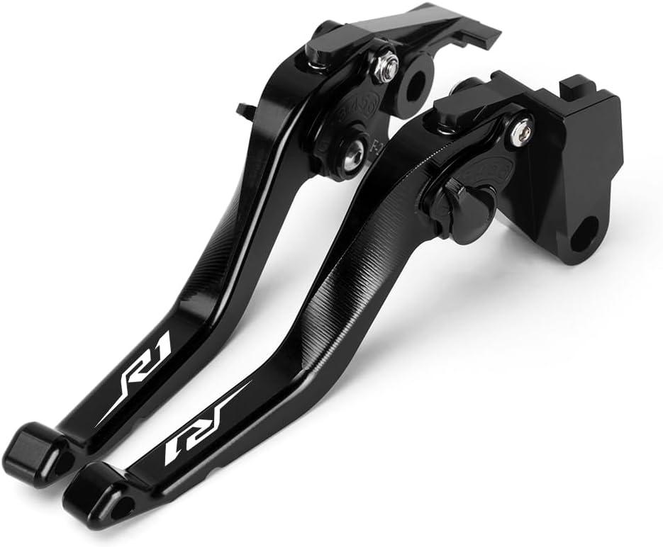 Motorcycle Short Brake Clutch Levers Compatible with YZF R1 R1M R1S 2015-2025 YZF-R1 YZF-R1M YZF-R1S YZFR1 Accessories (Black)