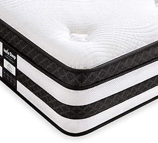Inofia Mattress Small Double 4FT, Memory Foam | Responsive Zoned Sprung, 10 Inch Hybrid Mattress - Medium Firm, LUXE Collection, Pressure Relief Bed Mattress, 100 Night Home Sleep Trial (120x190x25cm)