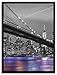 Pixxprint Brooklyn Bidge mit Sicht auf Stadt Leinwandbild 80x60 cm im Bilderahmen, Wandbild, Schattenfugenrahmen, Kein Poster Leinwandbild günstig Kaufen-Pixxprint Brooklyn Bidge mit Sicht auf Stadt Leinwandbild 80x60 cm im Bilderahmen, Wandbild, Schattenfugenrahmen, Kein Poster