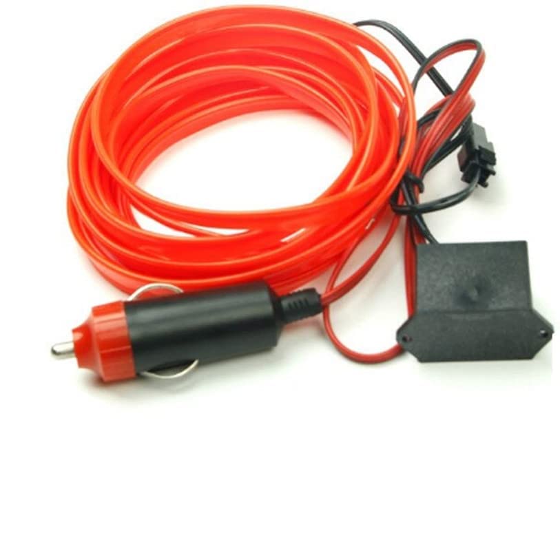 Kozdiko Red Color 12V 5Mtrs Roll Cold Light Car Socket Strip Neon Lamp Mood Creator Decor InteriorLighting for Honda WRV