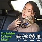 Season Guard Travel Neck Pillow for Airplane Car Flight - Dual-Core Memory Foam Pain Relief Pillows for Sleep - Best Traveling Essential Accessories for Rest - Head Cushion for Women Adult Kids - Image 4