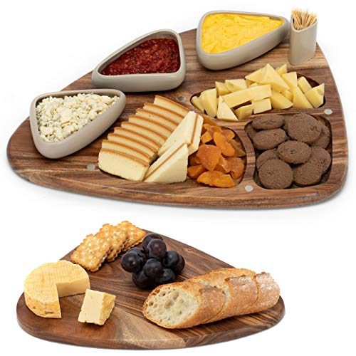 Shanik Cheese Cutting Board Charcuterie Platter Set and Cheese Serving Platter. Perfect Meat/Cheese