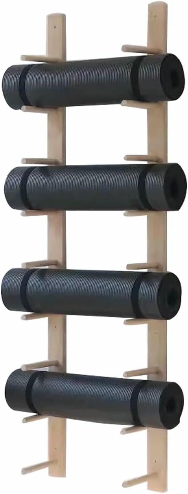 Support de rangement en bois pour organiser vos tapis de yoga