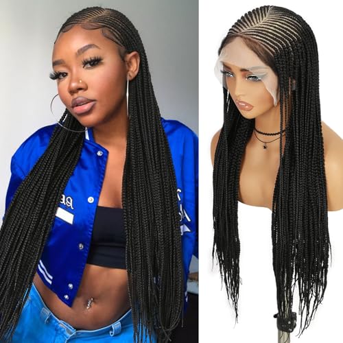 32 Inch Cornrow Braided Wig 13x8 HD Lace Front Wig