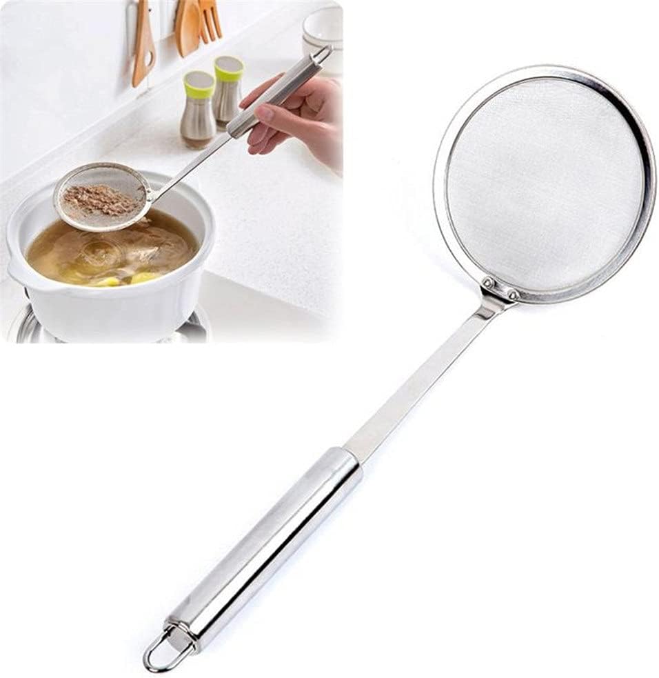 Useful Multi-Functional Hot Pot Skimmer Spoon Stainless Steel Mesh Food Strainer Skimming Grease and Foam