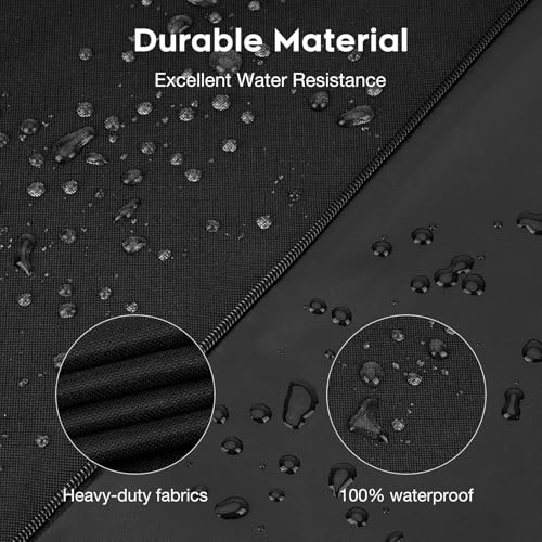 EZ-DONGTENG Outdoor Waterproof and Weatherproof TV Cover 70-75 Inch with Zipper, 75 Inch Outdoor Flat Panel TV Cover, Black Thick Fabric All Around Protector by EZ-DONGTENG - Used condition - Image 5