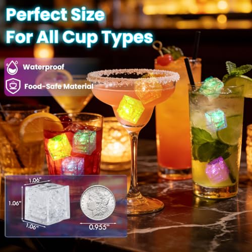Cubitos LED Luminosos Multicolor para Bebidas 12 Unidades miniatura 2