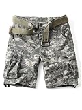 AKHIKING Men's Camo Cargo Shorts Work Outdoor Contton Casual Multi-Pocket Cotton Shorts Relaxed Fit Digital 32