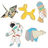 MJARTORIA Cute Pins for Backpack - Cartoon Cactus Pineapple Enamel Cool Brooch Pin Badges Set for Backpack Clothes Bags