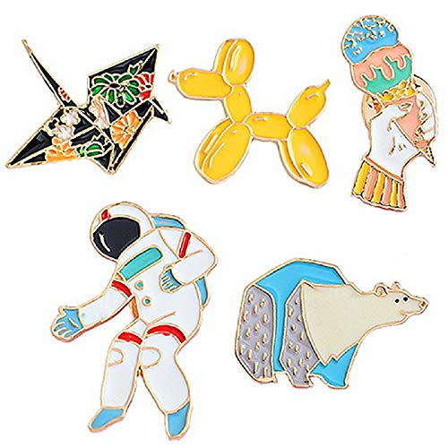 MJartoria Cute Pins for Backpack - Cartoon Cactus Pineapple Enamel Cool Brooch Pin Badges Set for Backpack Clothes Bags