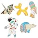 MJARTORIA Cute Pins for Backpack - Cartoon Cactus Pineapple Enamel Cool Brooch Pin Badges Set for Backpack Clothes Bags