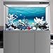 AWERT 48x20 inches Polyester Sunshine Ocean Floor Fish Tank Background Undersea Theme Aquarium Background Underwater Fish Tank Background