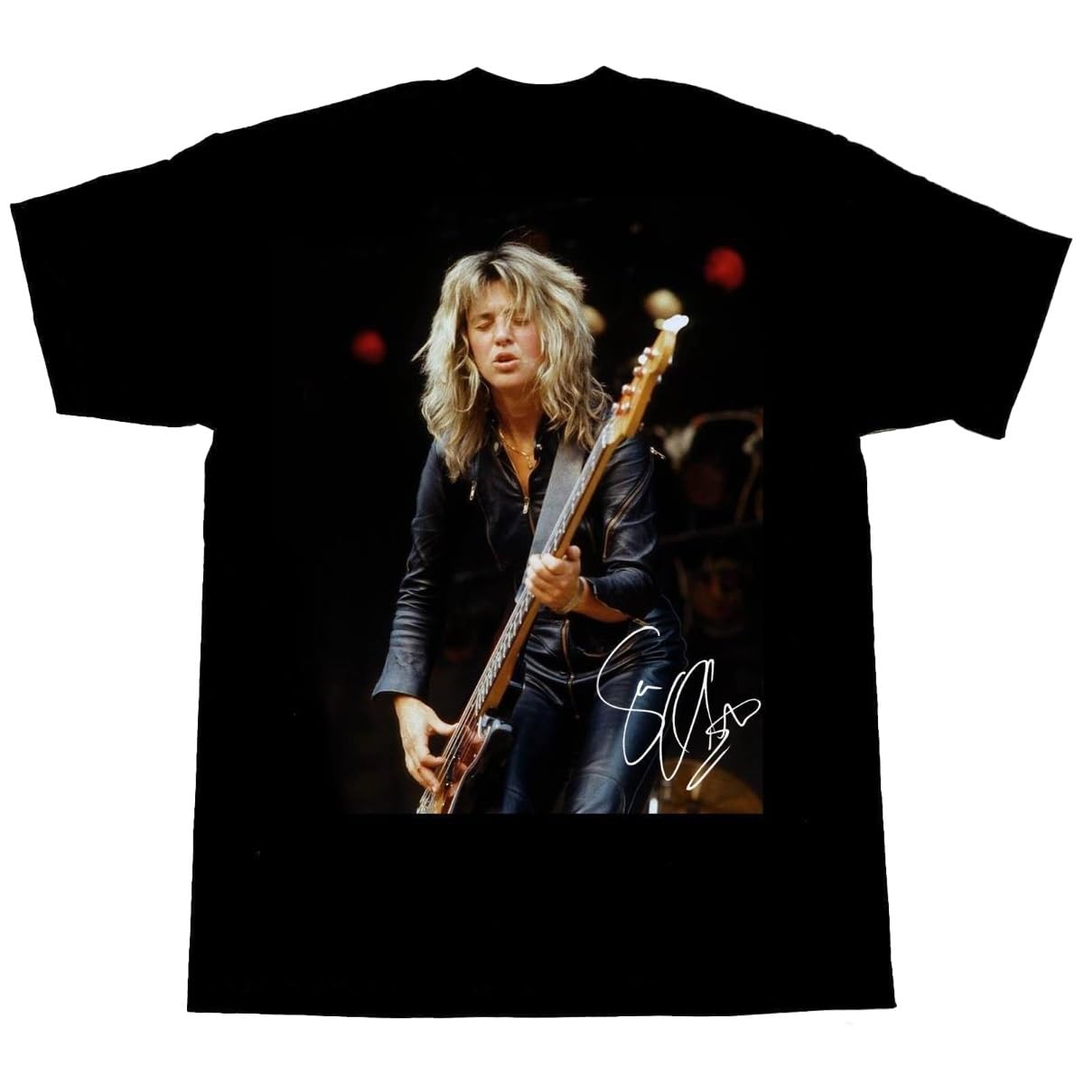 Kswyaak Men's Black Signature In The Spotlight Suzi Quatro Live Shirt M