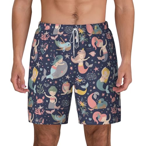Short de bain pour homme sirène en tissu léger pour la natation