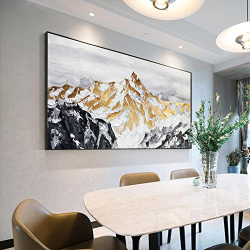 Peinture à l'huile peinte à la main Jinshan Lucky dorée 60 x 120 cm