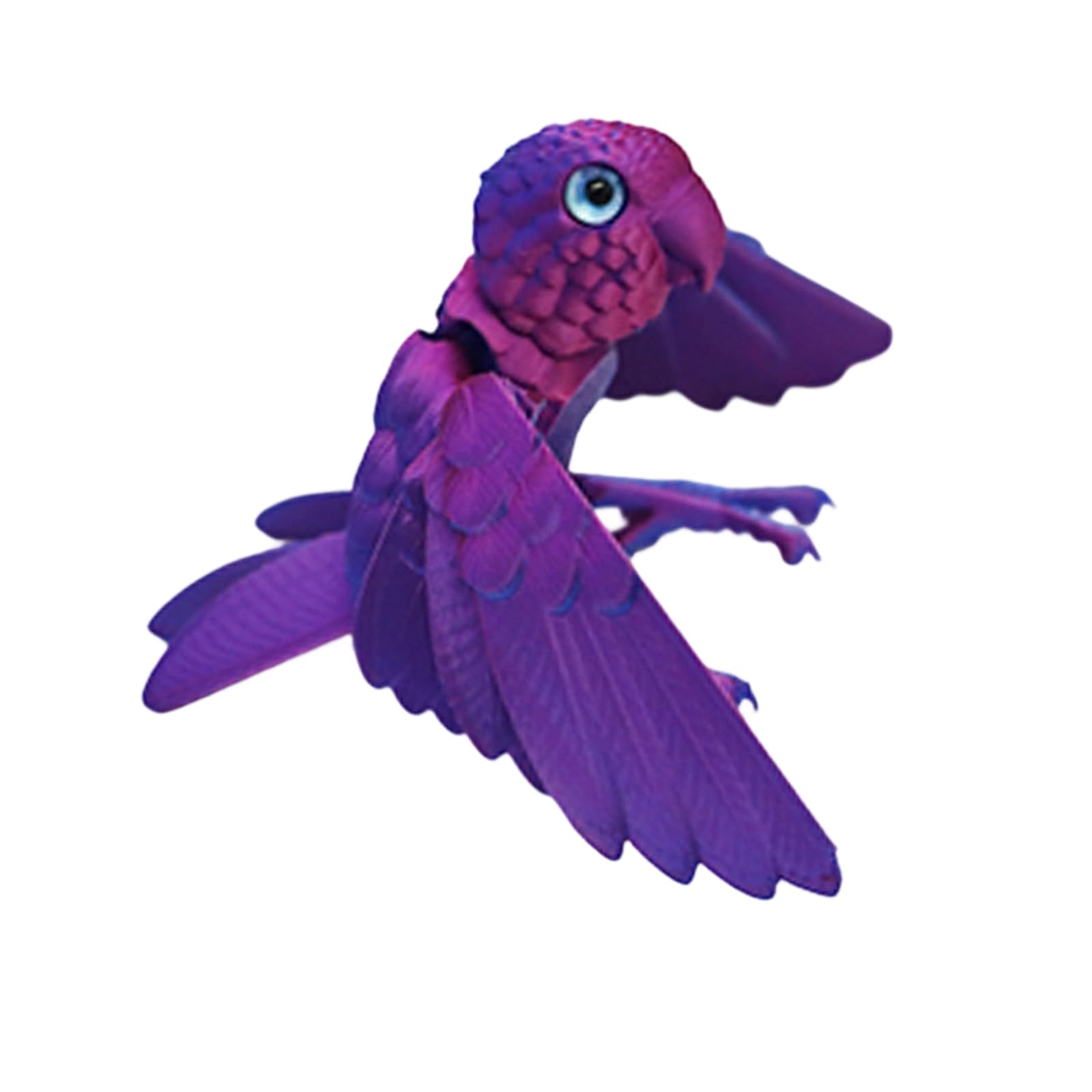 Hangsu Flexible Joints Articulated Parrots Fidgety Toy Desktop Decors 3D Printed Parrots, Realistic Statue Home Decors Desktop Pet Ornament