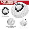 Mop Replacement Heads for O-Ceda Mop Replace Head EasyWrin Spin Mop Heads Replacements, Microfiber Spin Mop Refills, Easy Cleaning Mop Head Replacement (White-3 Mop Heads) #3