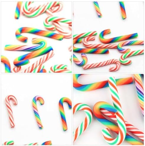 Kisangel 30pcs Christmas Candy Cane Phone Charm Decoration for DIY Cases — view 7