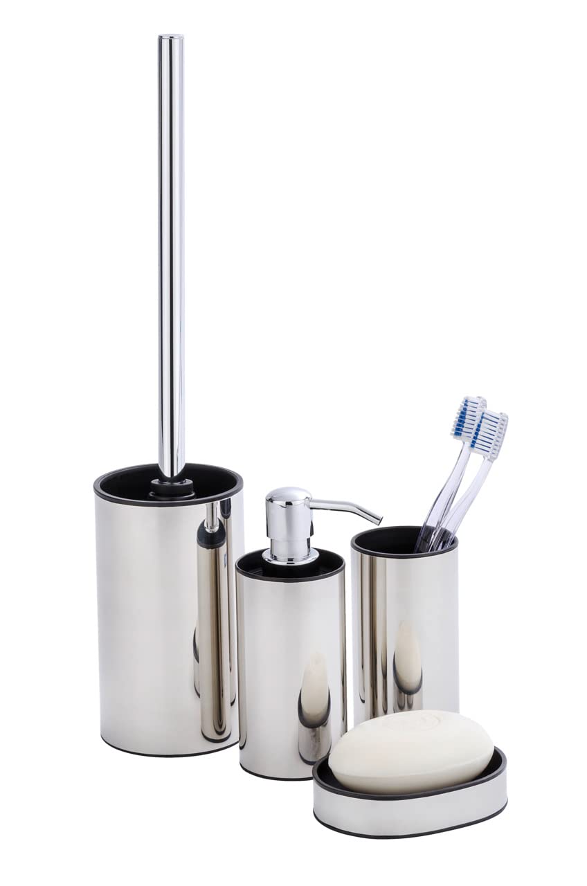 Scopino WC Wenko Con Manico Acciaio Inossidabile - Extra Lungo, Design Pratico, Argento/Nero - Foto 13