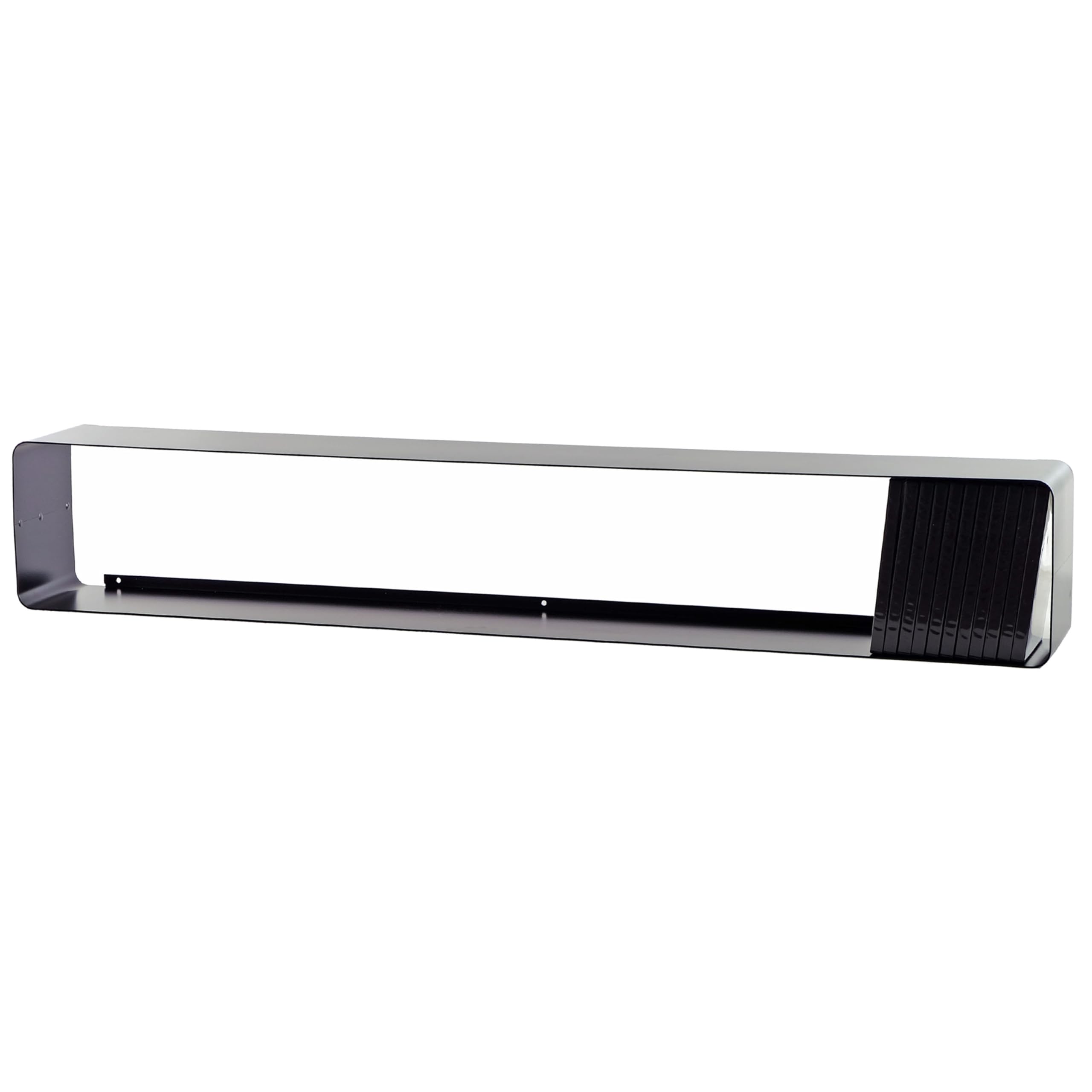 XXL DVD & BLU-RAY mensola cubo design lounge di design Delights Retro Rack da parete in metallo nero