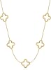 YADUDA Dainty Gold Four Leaf Clover Choker Necklace Bracelet Set Tiny Cute Clover Pendant Station Necklaces Bracelet for Women 18K Gold Plated Stainless Steel Lucky 4 Leaf Pendant Jewelry