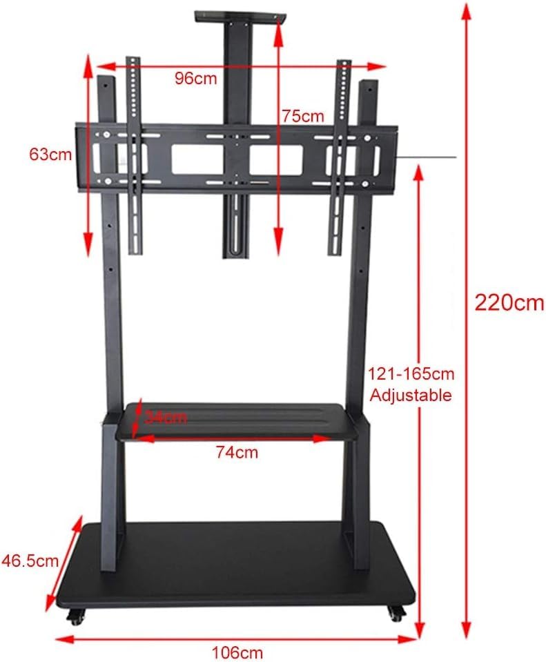 Soporte móvil para TV ajustable en altura miniatura 2
