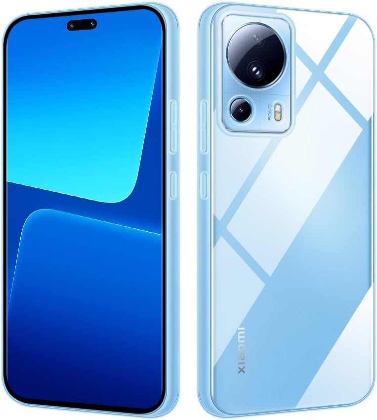 PEIYE Cover Per Xiaomi 13 Lite (Mi 13 Lite) – Silicone TPU Trasparente Con Disegno In Rilievo