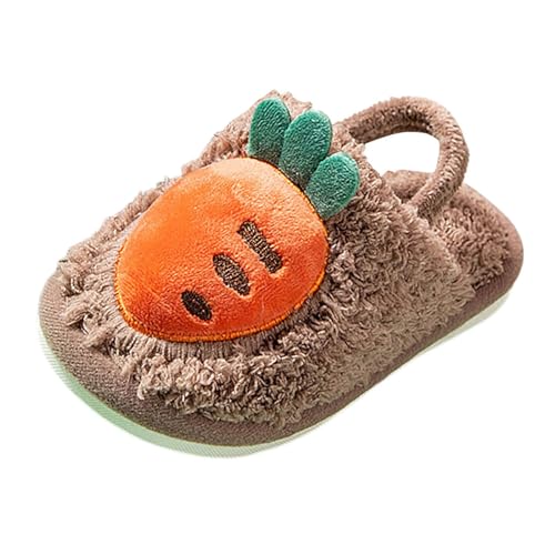 Kids Fuzzy Slippers Fall Winter Sherpa Fluffy Cute Memory Foam Indoor House Shoes Wool Funny Thermal Girls Boys Slipper