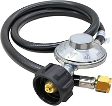 Hooshing 3 Feet Propane Hose with Regulator Universal Gas Grill Regulator and Hose Replacement for LP Gas Grill, Heater and Fire Pit