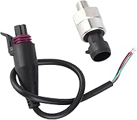 Vista 8 de FTVOGUE Transductor de presión Sensor de remitente Transductor de presión para aceite, combustible, aire, agua, rosca NPT de 18 pulgadas (100 PSI)